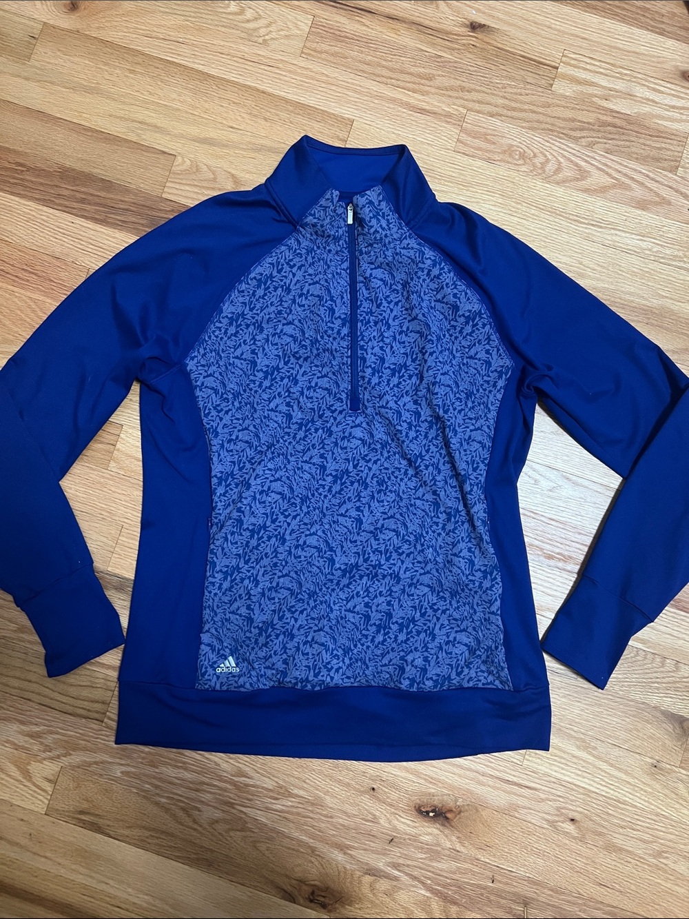 adidas Blue Half-Zip Performance Pullover